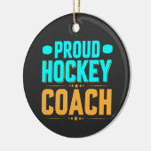 Proud Hockey Coach Keramik Ornament (Links)