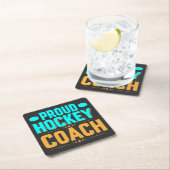 Proud Hockey Coach Rechteckiger Pappuntersetzer (Vor Ort)