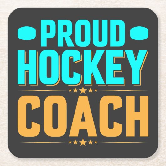 Proud Hockey Coach Rechteckiger Pappuntersetzer (Vorderseite)
