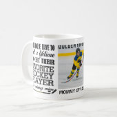 Proud Hockey-Mama Foto Kaffeetasse (Vorderseite Links)