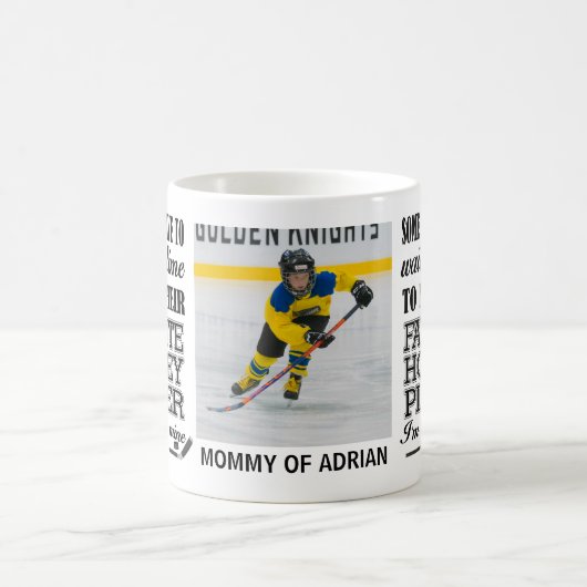 Proud Hockey-Mama Foto Kaffeetasse (Mittel)