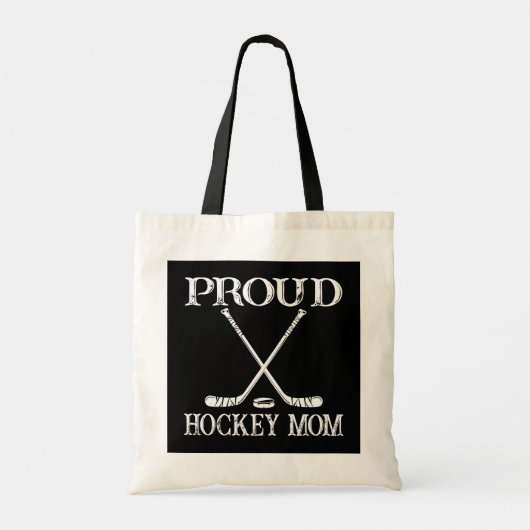 Proud Hockey-Mama Tragetasche (Rückseite)