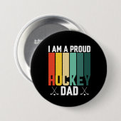 Proud Hockey-Vater Button (Vorne & Hinten)