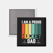 Proud Hockey-Vater Magnet (Vorderseite/Rückseite)