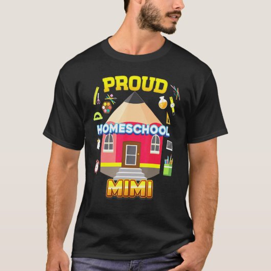 Proud Homeschool Mimi Vater Mama kehrte zurück zu  T-Shirt (Vorderseite)