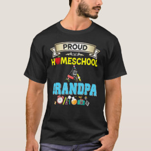 Proud Homeschool Opa Zurück zur Schule Daddy Fath T-Shirt