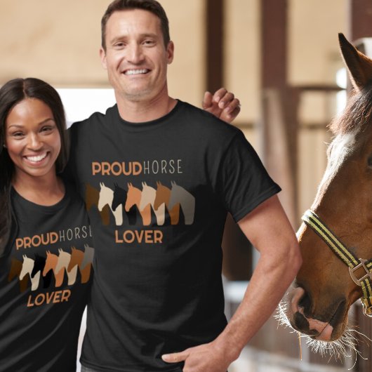Proud HORSE LOVER Black T - Shirt