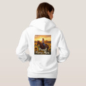 Proud Horse Mom Art Hoodie (Schwarz voll)