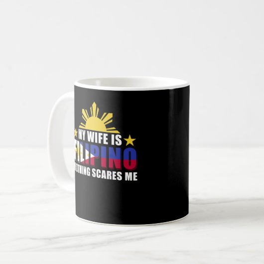 Proud Husband Boyfriend Filipino Ehefrau Philippin Kaffeetasse (Vorderseite Links)