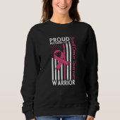Proud Husband Of A Warrior Breast Cancer Awareness Sweatshirt (Vorderseite)