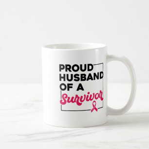 Proud Husbynd of Survivor Breast Cancer Awareness Kaffeetasse