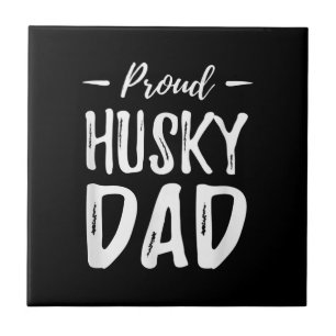 Proud Husky Dog Vater Funny Dog Lover Gift Idee Fliese