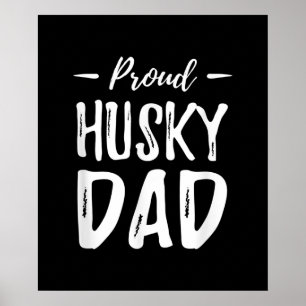 Proud Husky Dog Vater Funny Dog Lover Gift Idee Poster
