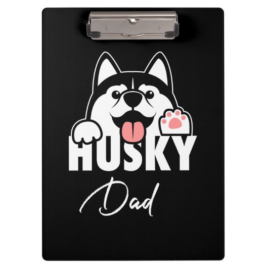 Proud Husky sibirischer Vater Klemmbrett (Vorderseite)