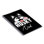 Proud Husky sibirischer Vater Notizblock (Rechte Seite)