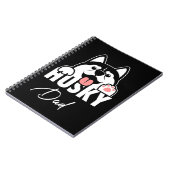 Proud Husky sibirischer Vater Notizblock (Linke Seite)