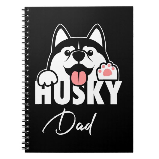 Proud Husky sibirischer Vater Notizblock (Vorderseite)