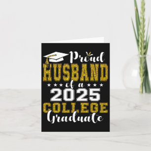 Proud Husnd of 2025 Graduate Uni Shirt Graduat Karte