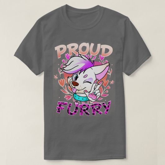 Proud I Furries Cosplay Fandom 6 T-Shirt (Design vorne)