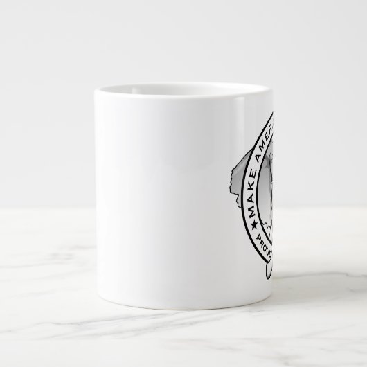 "PROUD & INFORMED" 20oz Jumbo-Tasse (Vorderseite)