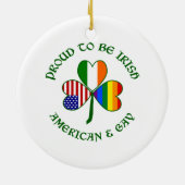 Proud Irish American & Gay Keramikornament (Hinten)