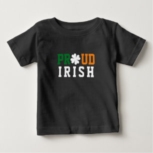 Proud Irish Kleeblatt Lucky Clover Quote St Paddy Baby T-shirt