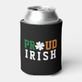 Proud Irish Kleeblatt Lucky Clover Quote St Paddy Dosenkühler (Kanne Vorderseite)