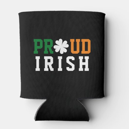 Proud Irish Kleeblatt Lucky Clover Quote St Paddy Dosenkühler (Rückseite)