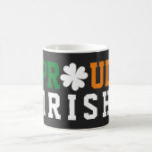 Proud Irish Kleeblatt Lucky Clover Quote St Paddy Kaffeetasse (Mittel)