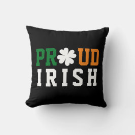 Proud Irish Kleeblatt Lucky Clover Quote St Paddy Kissen