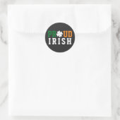 Proud Irish Kleeblatt Lucky Clover Quote St Paddy Runder Aufkleber (Tasche)