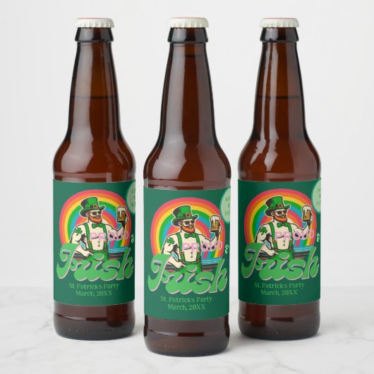 Proud & Irish St Patrick Custom LGBTQ+ Bierflaschenetikett (Flaschen)