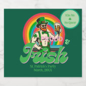 Proud & Irish St Patrick Custom LGBTQ+ Bierflaschenetikett (Einzelnes Label)