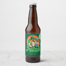 Proud & Irish St Patrick Custom LGBTQ+ Bierflaschenetikett