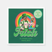 Proud & Irish St Patrick Custom LGBTQ+ Serviette (Vorderseite)