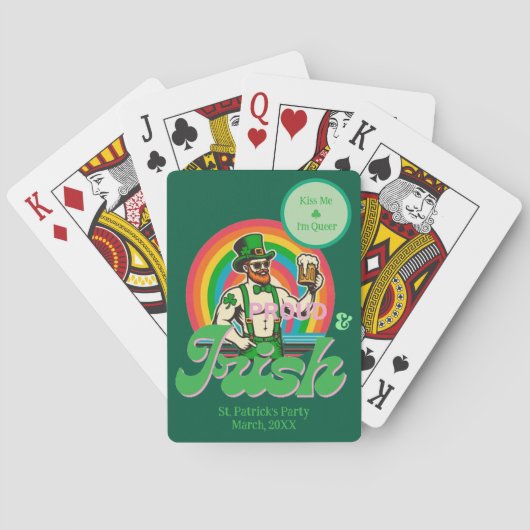 Proud & Irish St Patrick Custom LGBTQ+ Spielkarten (Rückseite)