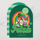 Proud & Irish St Patrick LGBTQ+ Bachelor Party Einladung (Vorne/Hinten)