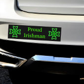 Proud Irishman Green Celtic Knots Autoaufkleber