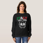 Proud Italy Table Tennis  Italian Ping Pong Suppor Sweatshirt (Vorne ganz)