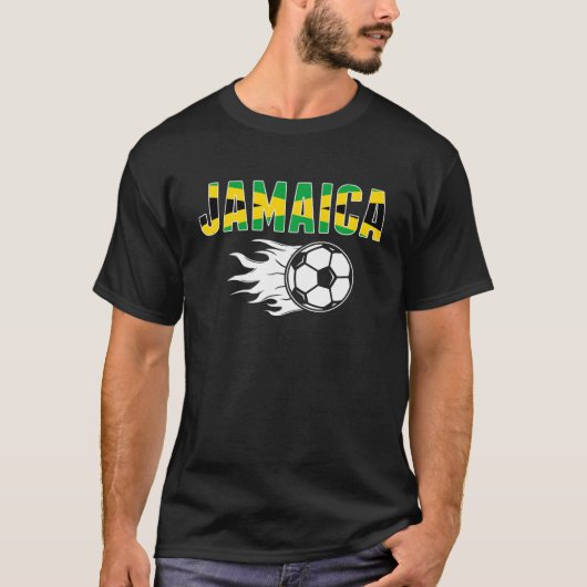 Proud Jamaica Soccer Fans Jersey - Jamaican Footba T-Shirt (Vorderseite)