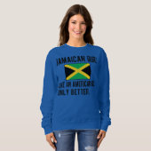 Proud Jamaican Girl Jamaica Flag Jamaikanische Roo Sweatshirt (Vorne ganz)