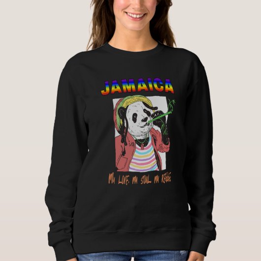 Proud Jamaican Reggae Caribbean Music Jamaica Sweatshirt (Vorderseite)