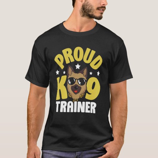 Proud K9 Trainer Handler Handling Handling T-Shirt (Vorderseite)