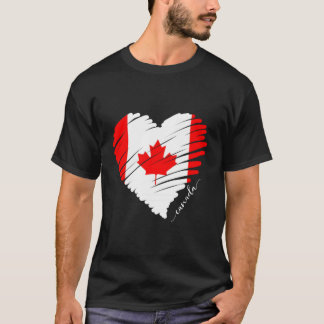 Proud kanadisches T-Shirt White Maple Leaf Red Can