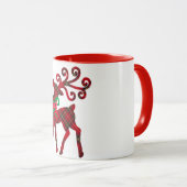 Proud Kariert Reindeer Tasse (VorderseiteRechts)