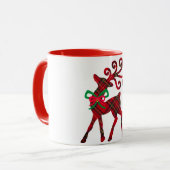 Proud Kariert Reindeer Tasse (Vorderseite Links)