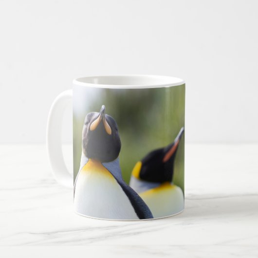 Proud King Pinguins Foto Kaffeetasse (Vorderseite Links)