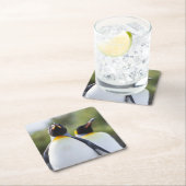 Proud King Pinguins Foto Rechteckiger Pappuntersetzer (Vor Ort)