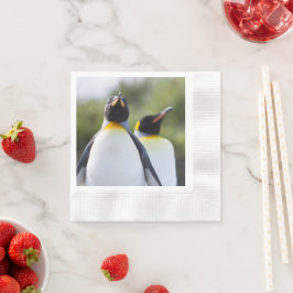 Proud King Pinguins Foto Serviette
