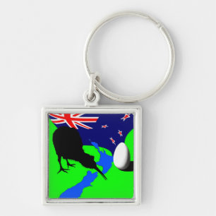 Proud Kiwi, Neuseeland - Zeichnend Schlüsselanhänger